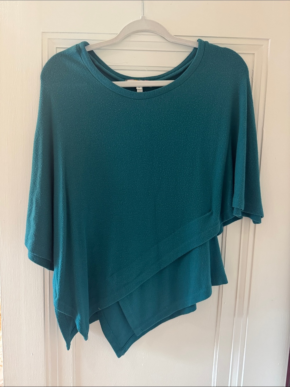 Anthropologie Teal Asymmetrical Tunic